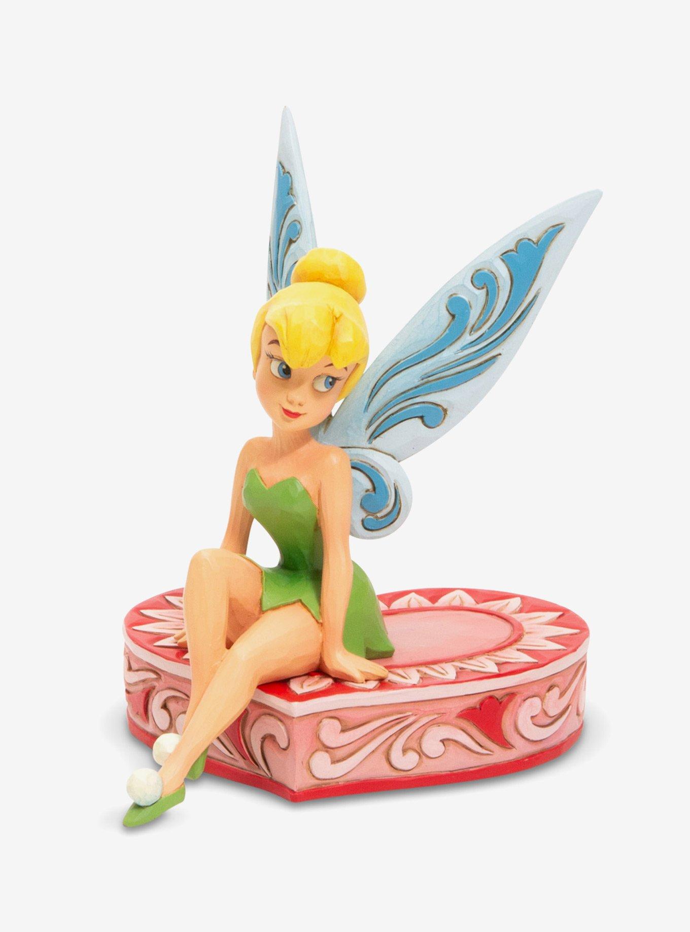 Disney Peter Pan Tinker Bell Sitting On Heart Figure, , hi-res