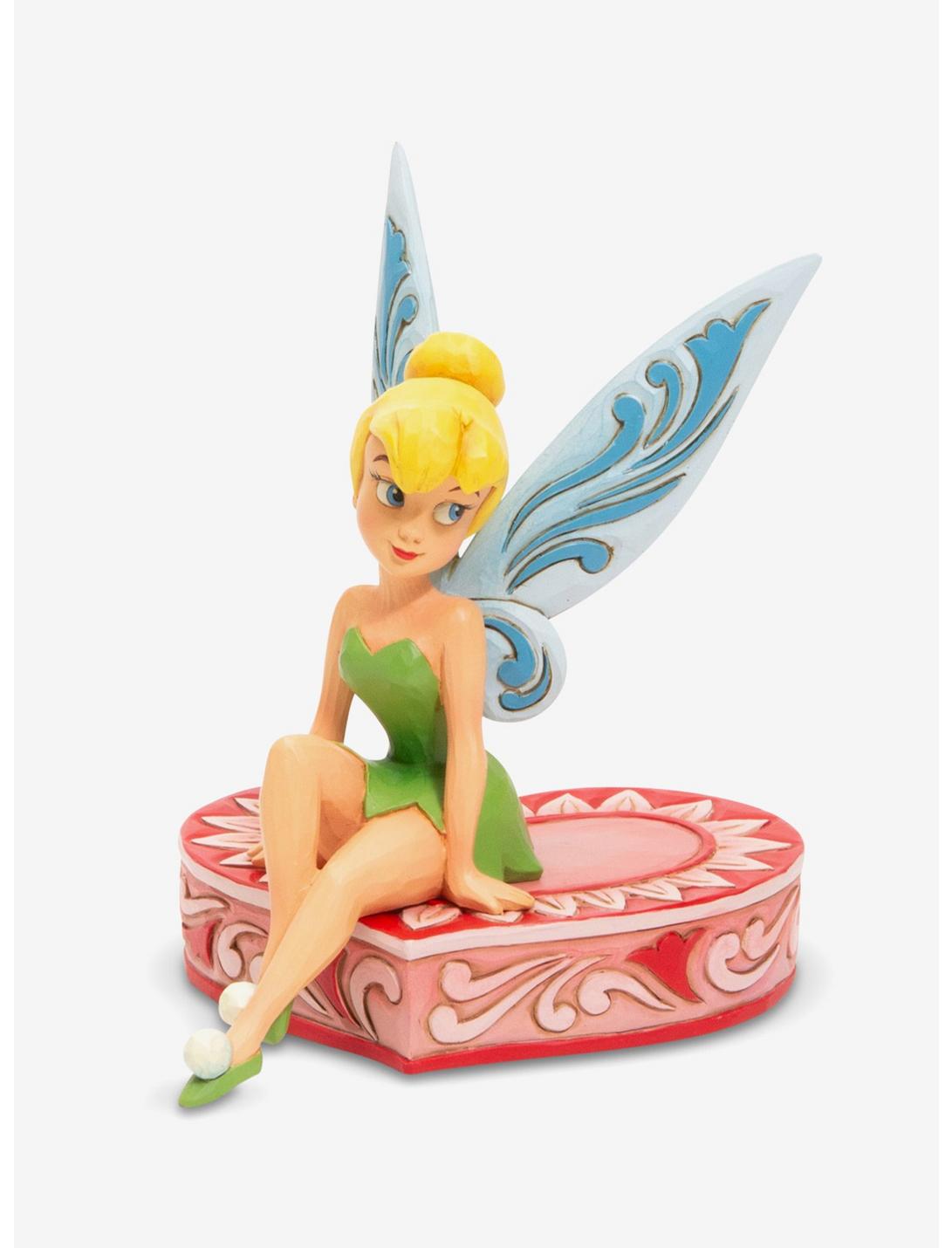 Disney Peter Pan Tinker Bell Sitting On Heart Figure, , hi-res