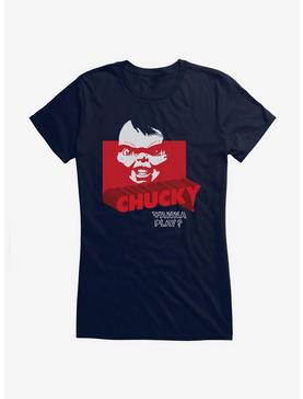 Chucky Wanna Play Red Font Girls T-Shirt, , hi-res