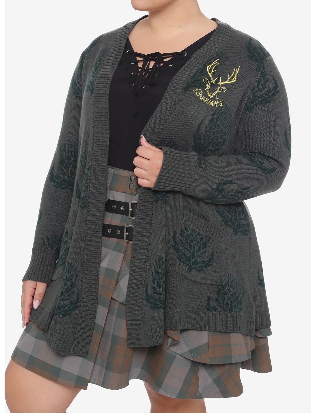 Outlander Thistle Flyaway Cardigan Plus Size, MULTI, hi-res
