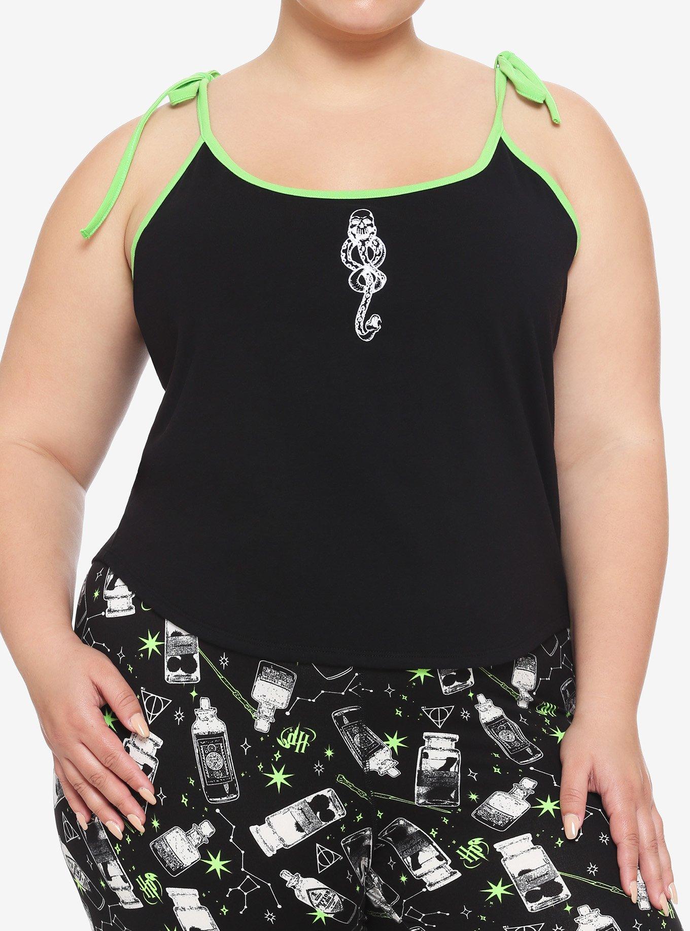 Harry Potter Dark Mark Girls Strappy Tank Top Plus Size, GREEN, hi-res