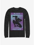 Marvel Black Panther Halftone Panther Long-Sleeve T-Shirt, BLACK, hi-res