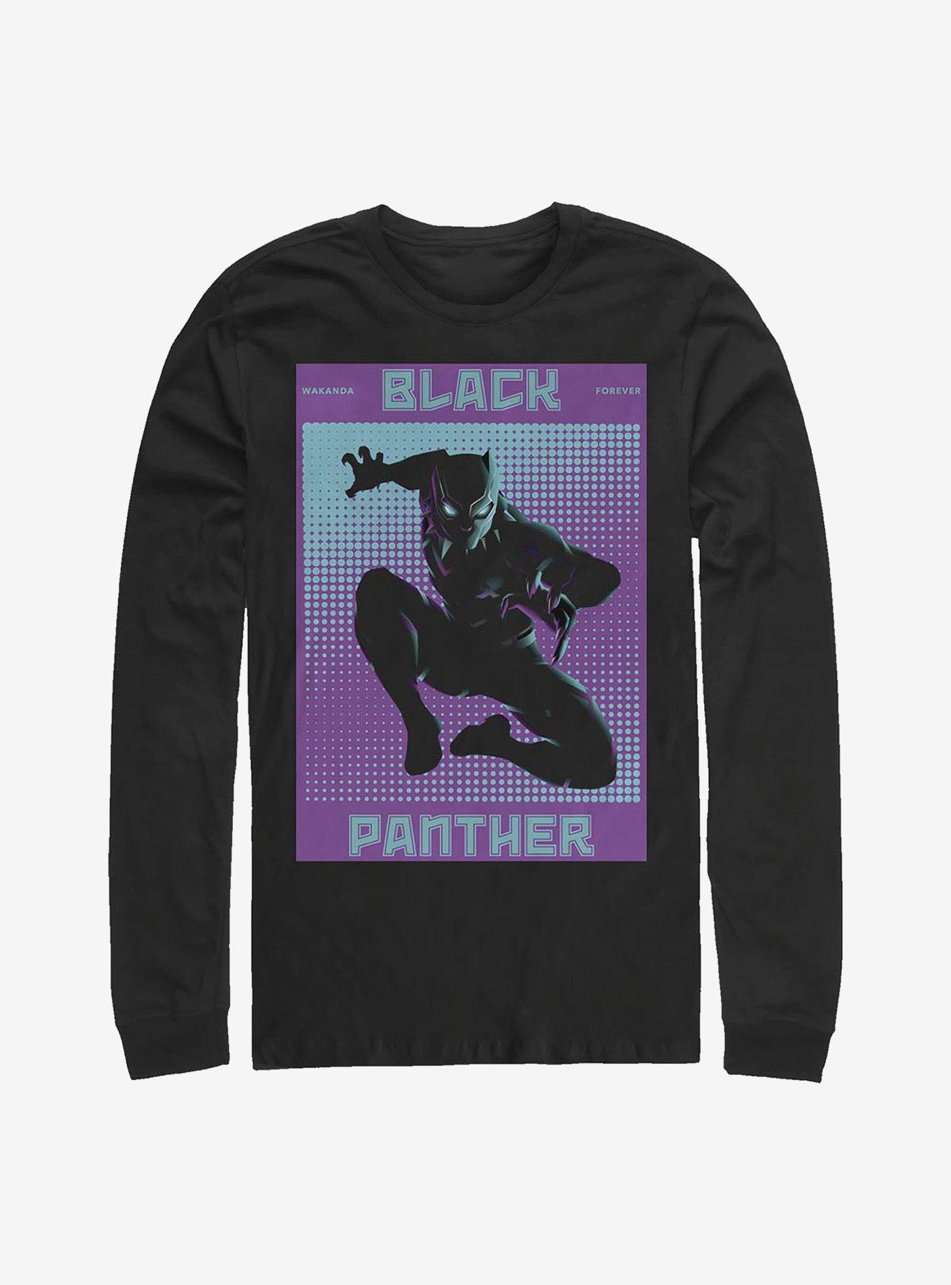 Marvel Black Panther Halftone Panther Long-Sleeve T-Shirt, , hi-res