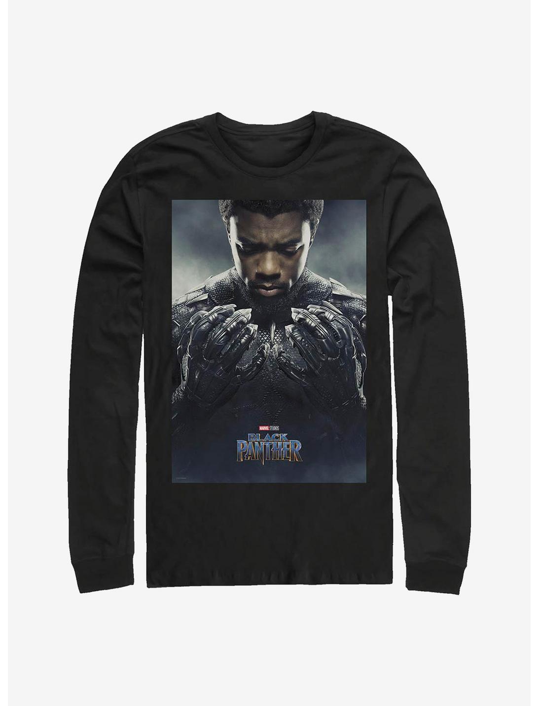 Marvel Black Panther T'Challa Poster Long-Sleeve T-Shirt, BLACK, hi-res