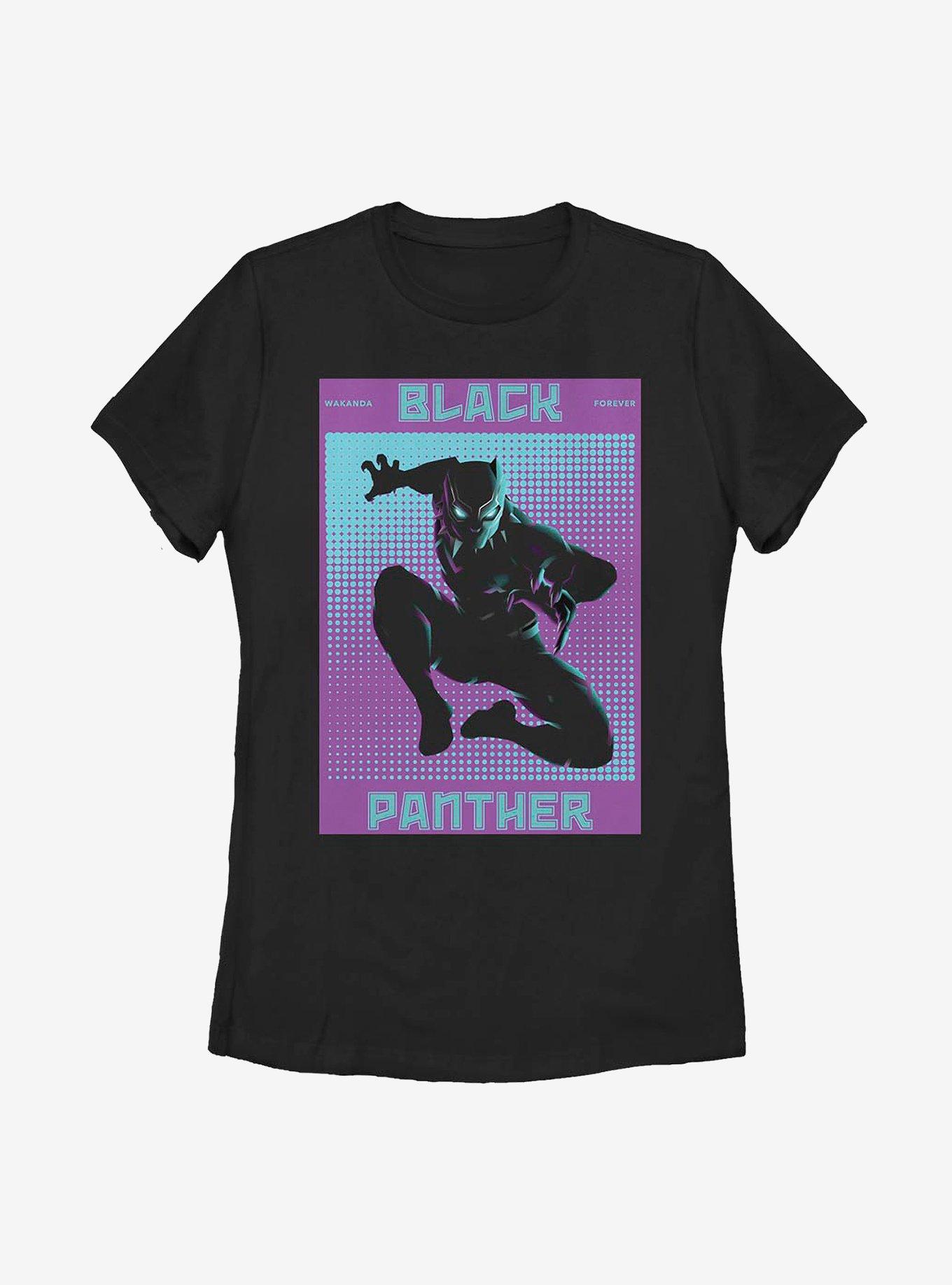 Marvel Black Panther Halftone Panther Womens T-Shirt, , hi-res