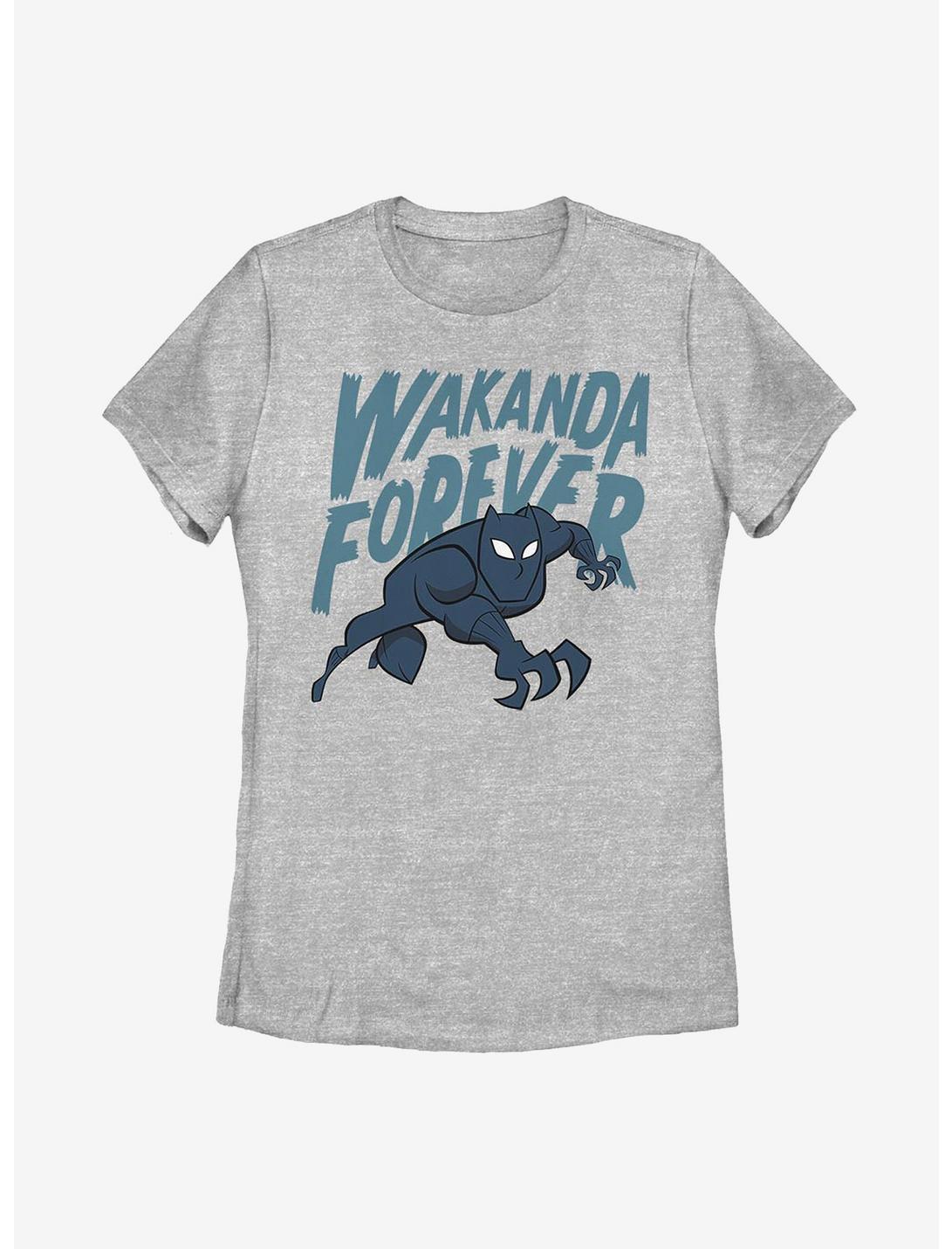 Plus Size Marvel Black Panther Wakanda Cartoon Icon Womens T-Shirt, ATH HTR, hi-res