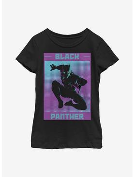 Marvel Black Panther Halftone Panther Youth Girls T-Shirt, , hi-res