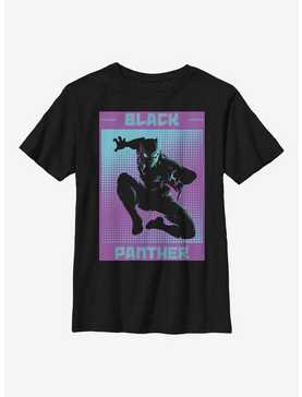 Marvel Black Panther Halftone Panther Youth T-Shirt, , hi-res
