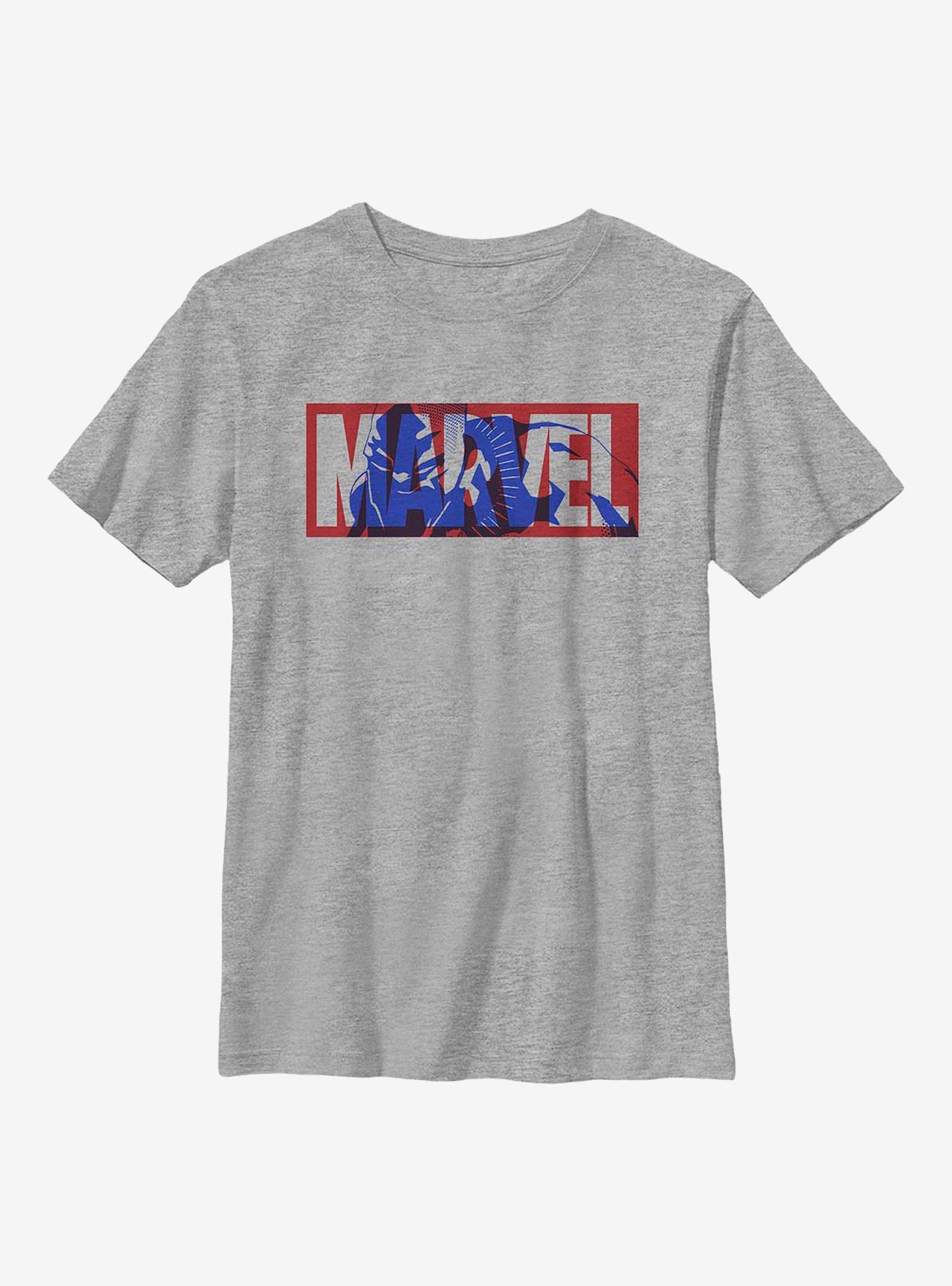 Marvel Black Panther King Logo Youth T-Shirt, ATH HTR, hi-res