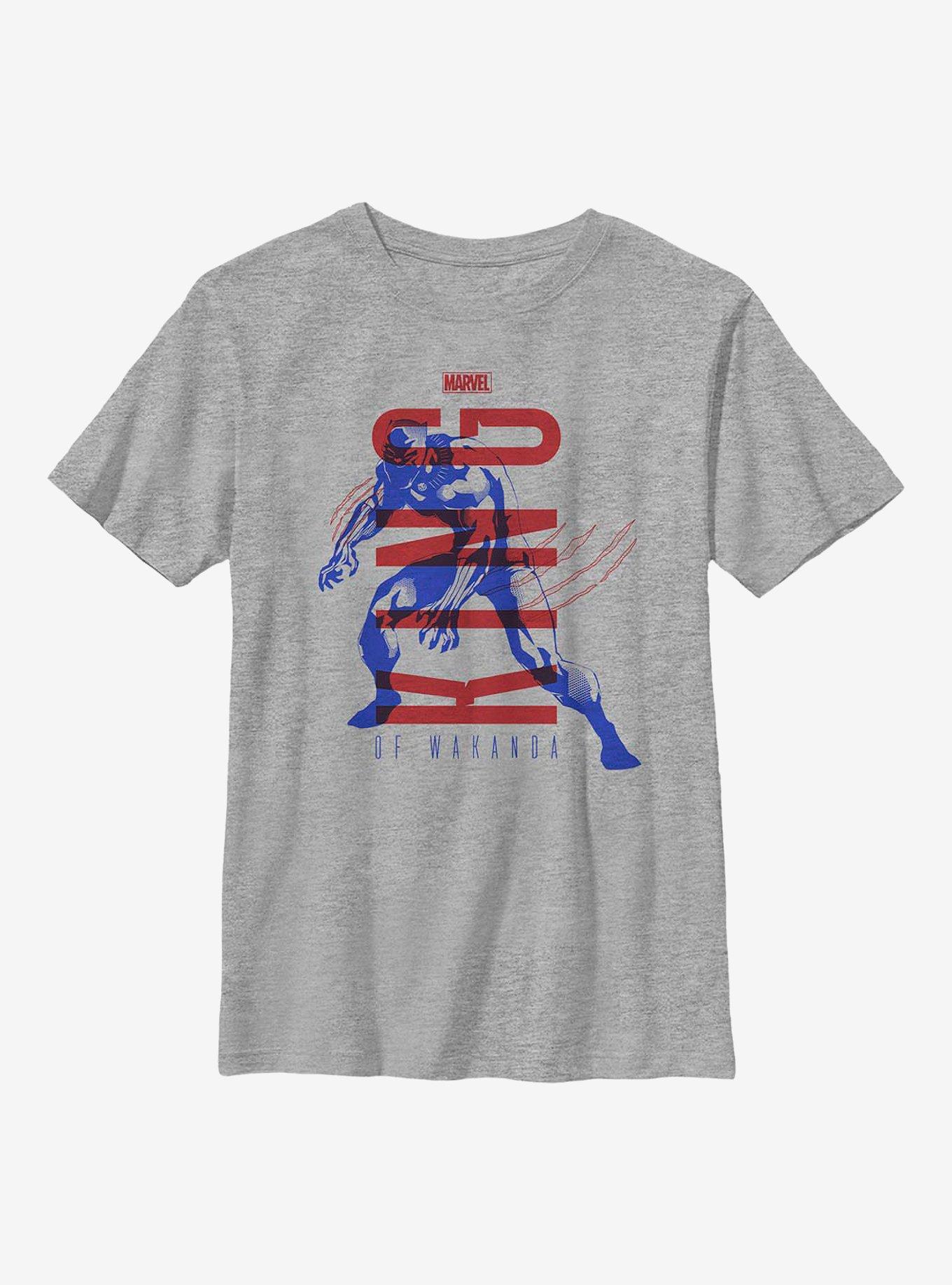 Marvel Black Panther Blue Youth T-Shirt, ATH HTR, hi-res