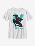 Marvel Black Panther Stripes Youth T-Shirt, WHITE, hi-res