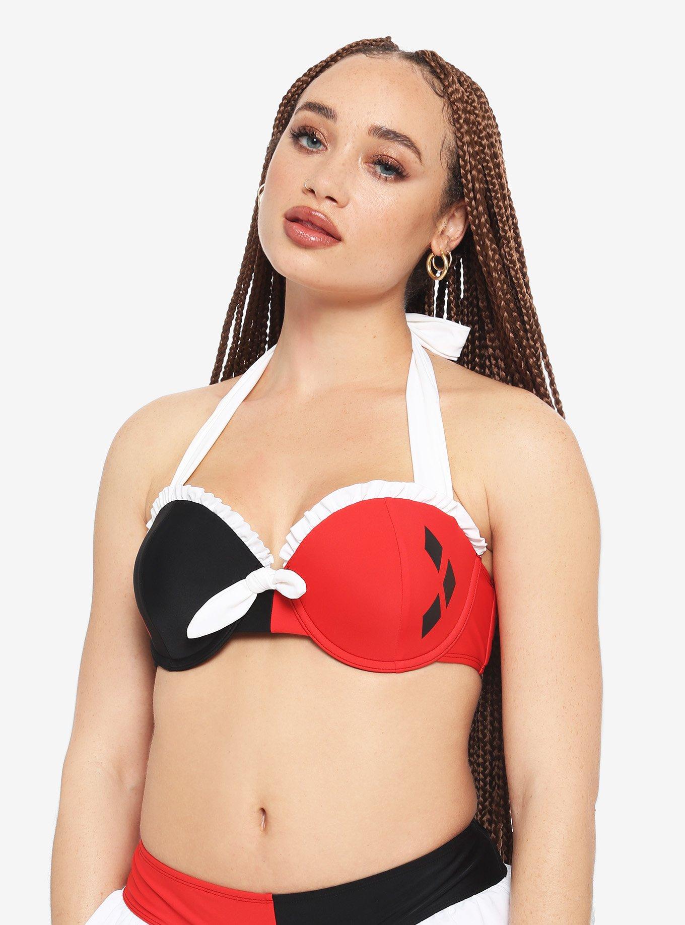 DC Comics Harley Quinn Halter Swim Top