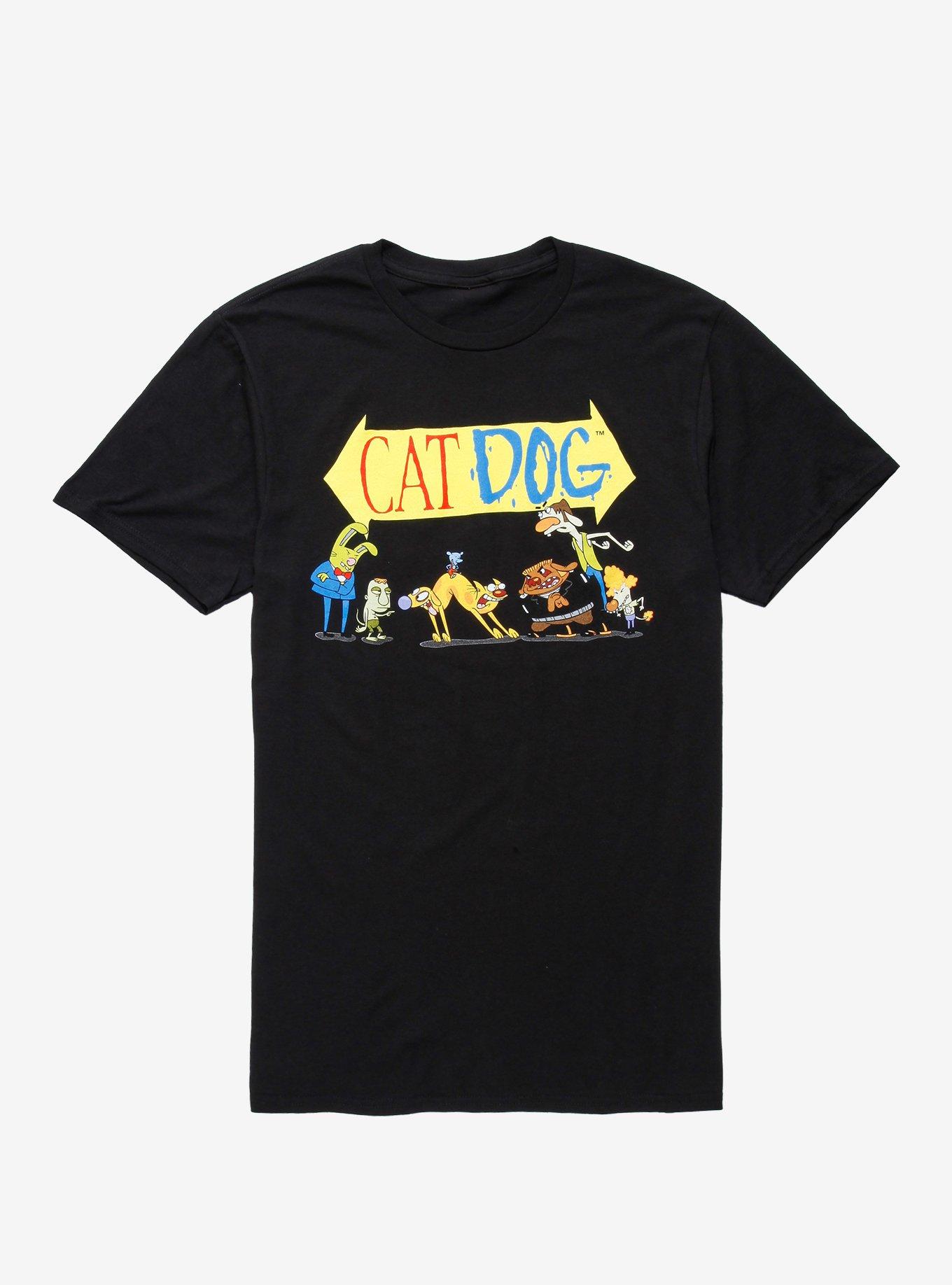 Catdog Characters T-Shirt, BLACK, hi-res