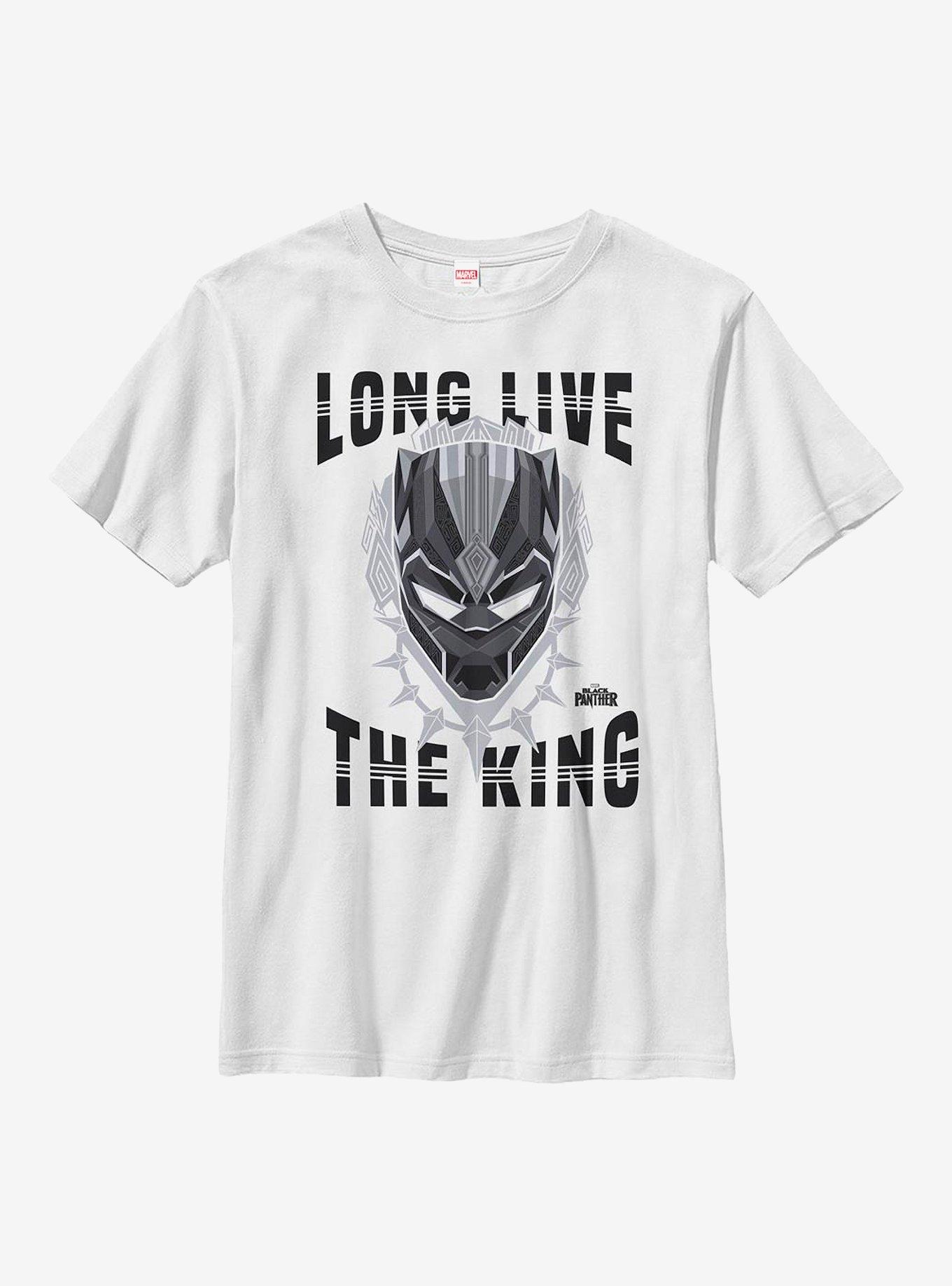 Marvel Black Panther Long Live Youth T-Shirt, WHITE, hi-res