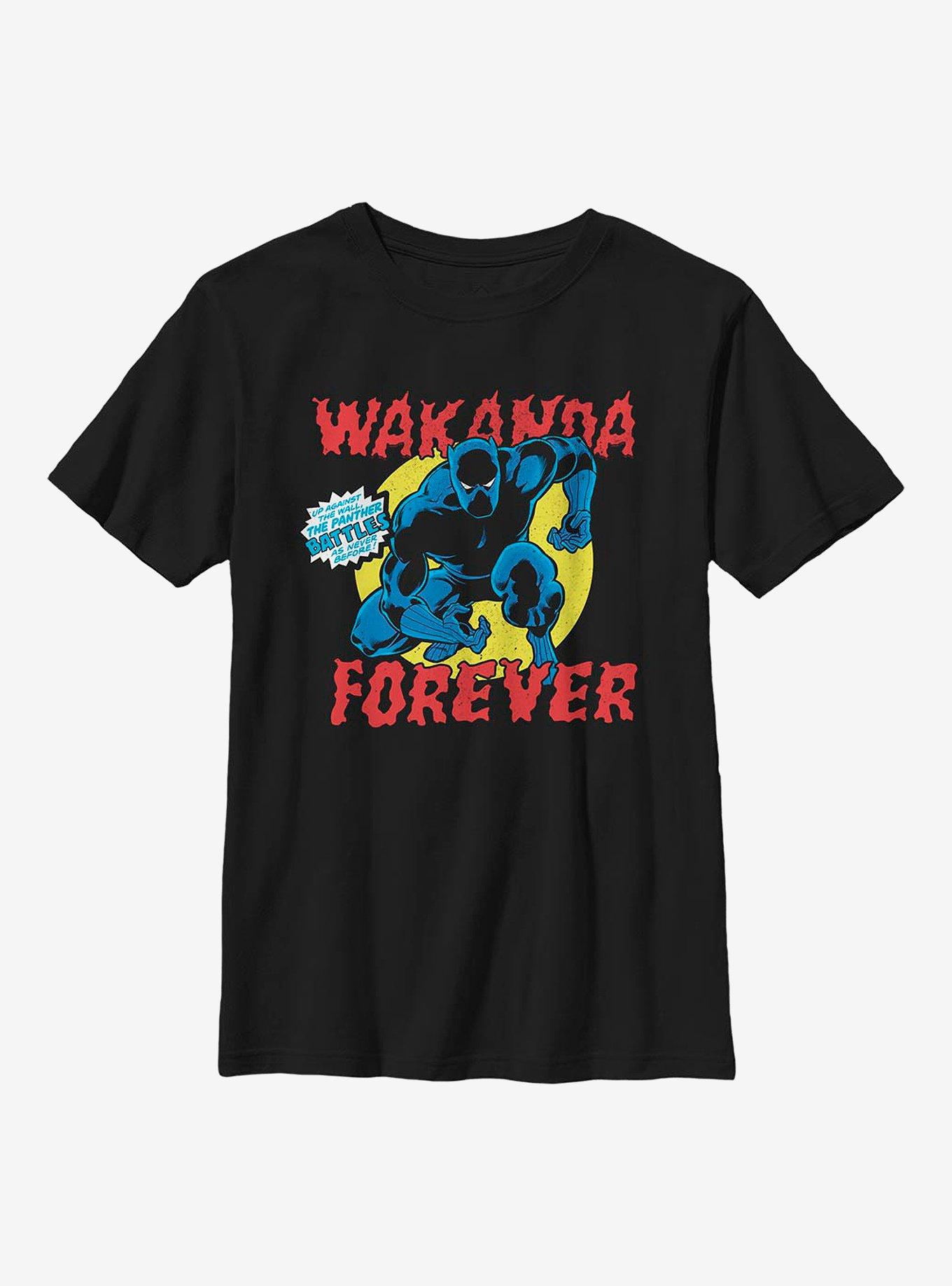 Marvel Black Panther Battles Youth T-Shirt, BLACK, hi-res