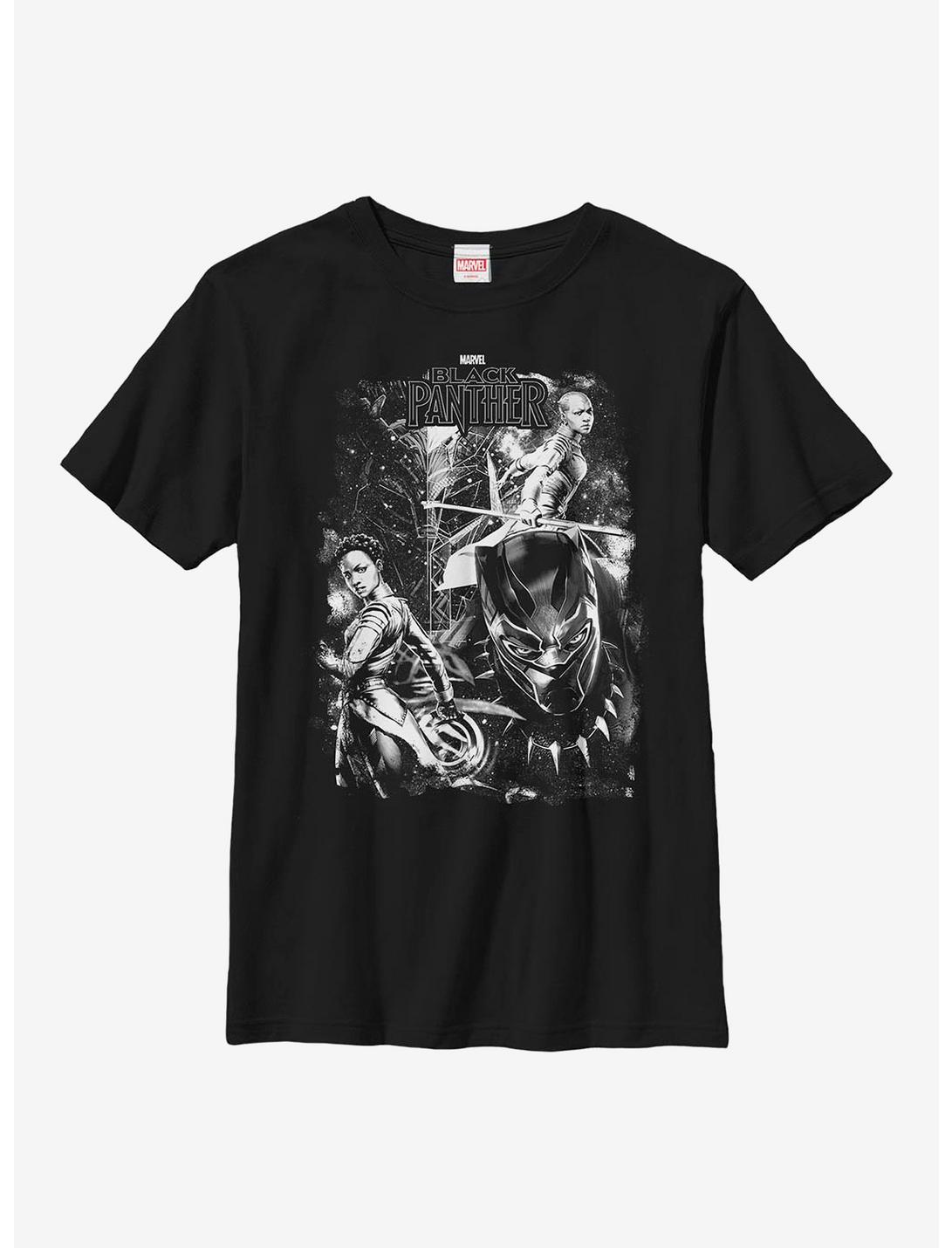 Marvel Black Panther In The Stars Youth T-Shirt, BLACK, hi-res