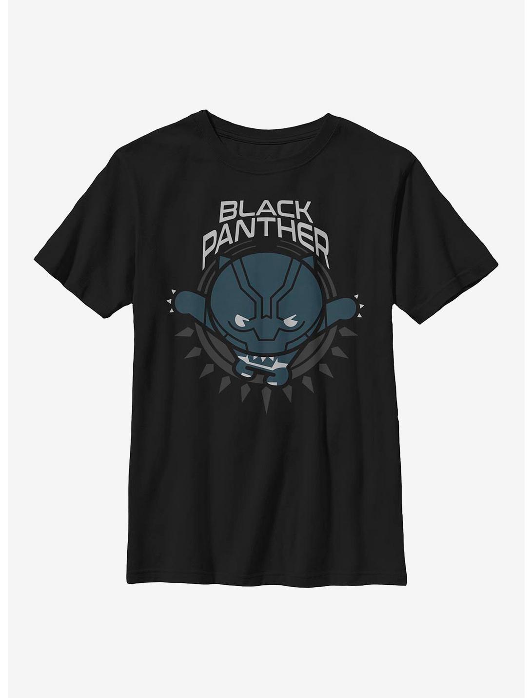 Marvel Black Panther Kawaii Youth T-Shirt, BLACK, hi-res