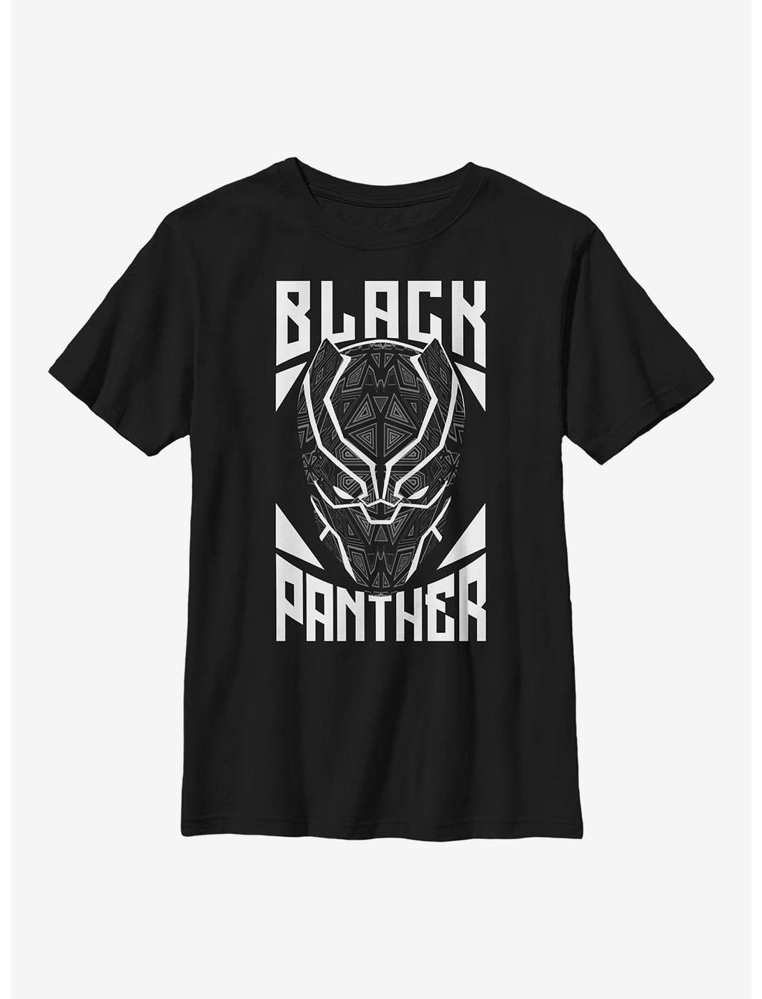 Marvel Black Panther Stamp Ink Youth T-Shirt, BLACK, hi-res