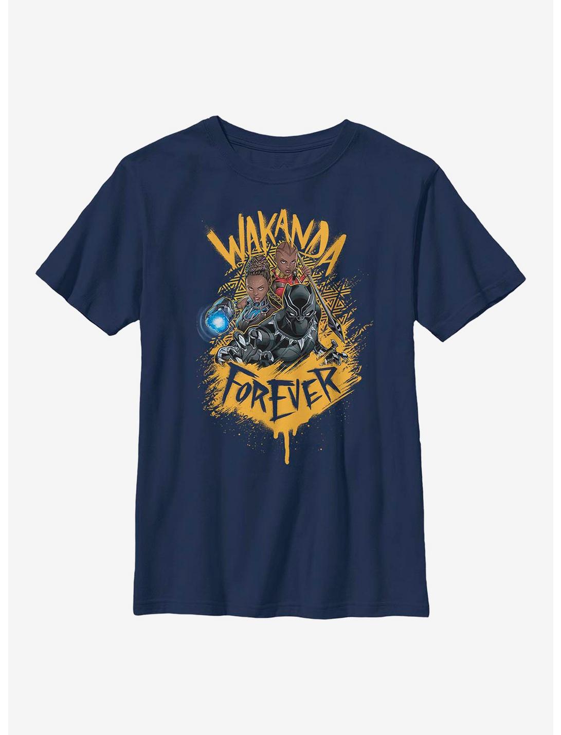 Marvel Black Panther Trinity Youth T-Shirt, NAVY, hi-res