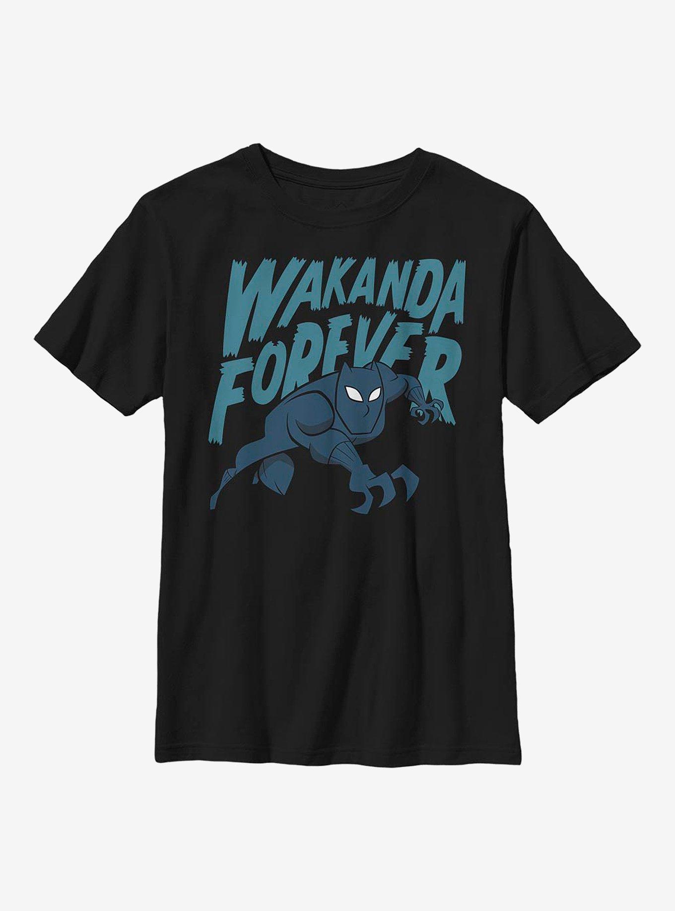 Marvel Black Panther Wakanda Cartoon Icon Youth T-Shirt, , hi-res