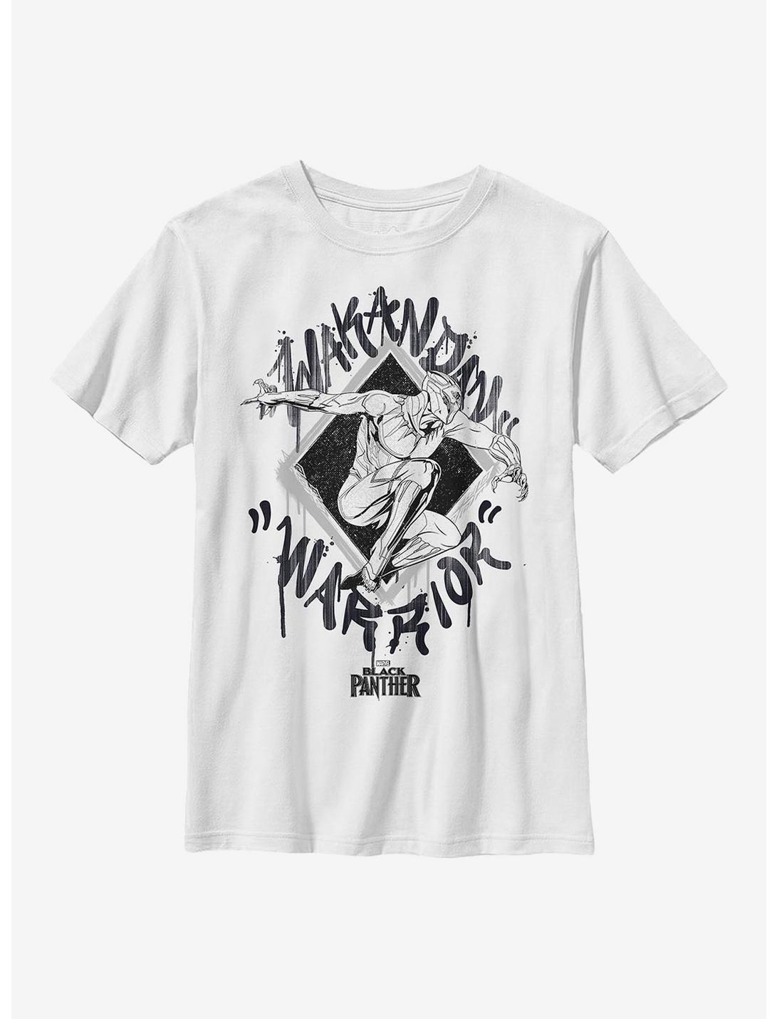 Marvel Black Panther Wakanda Warrior Youth T-Shirt, WHITE, hi-res