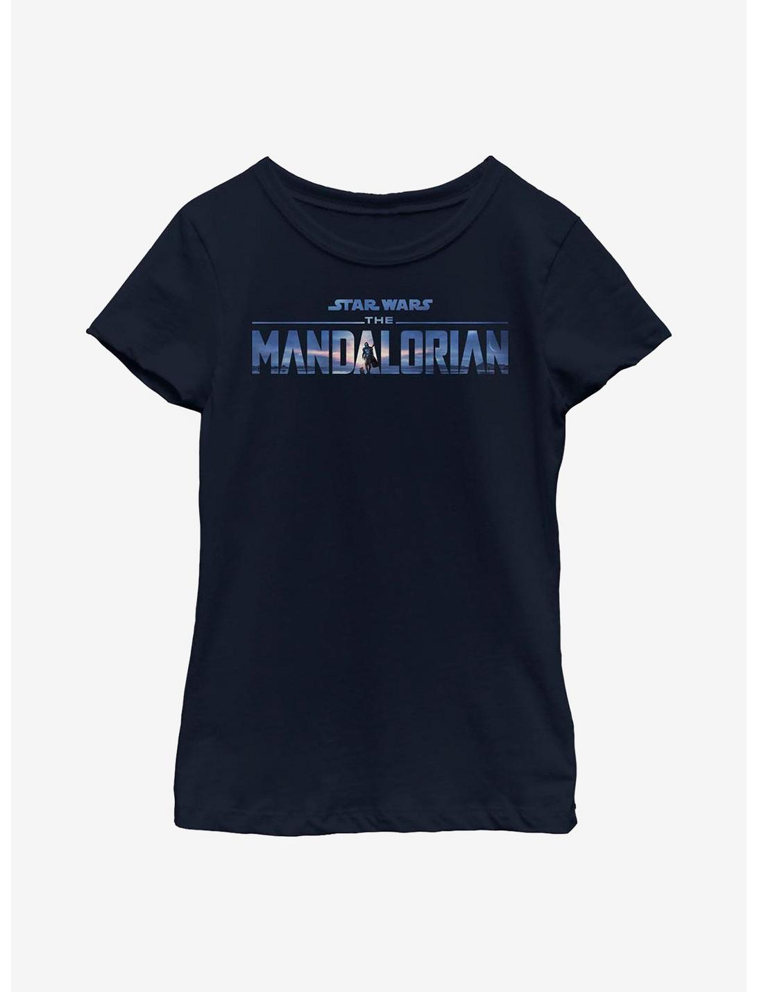 Star Wars The Mandalorian Season 2 Logo Youth Girls T-Shirt, NAVY, hi-res