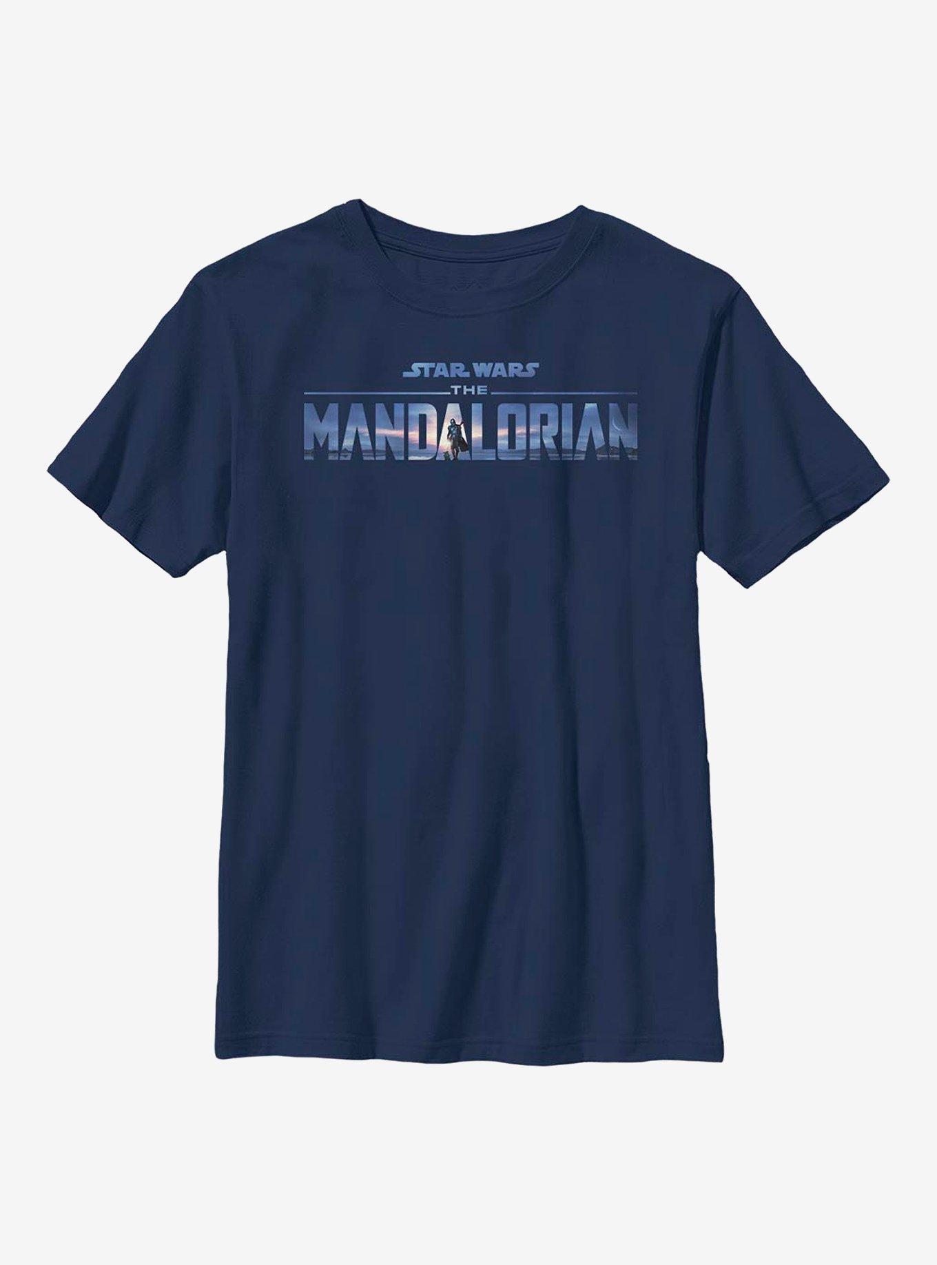 Star Wars The Mandalorian Season 2 Logo Youth T-Shirt, NAVY, hi-res