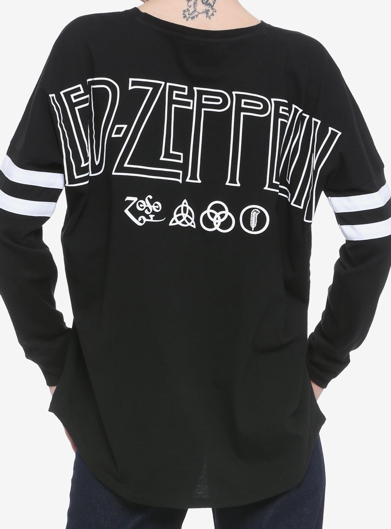 Led Zeppelin Logo Athletic Jersey, BLACK, hi-res