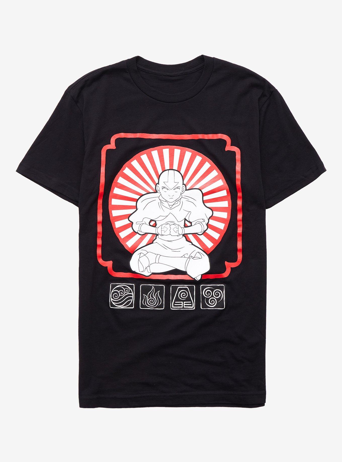 Avatar: The Last Airbender Red & White Aang T-Shirt | Hot Topic