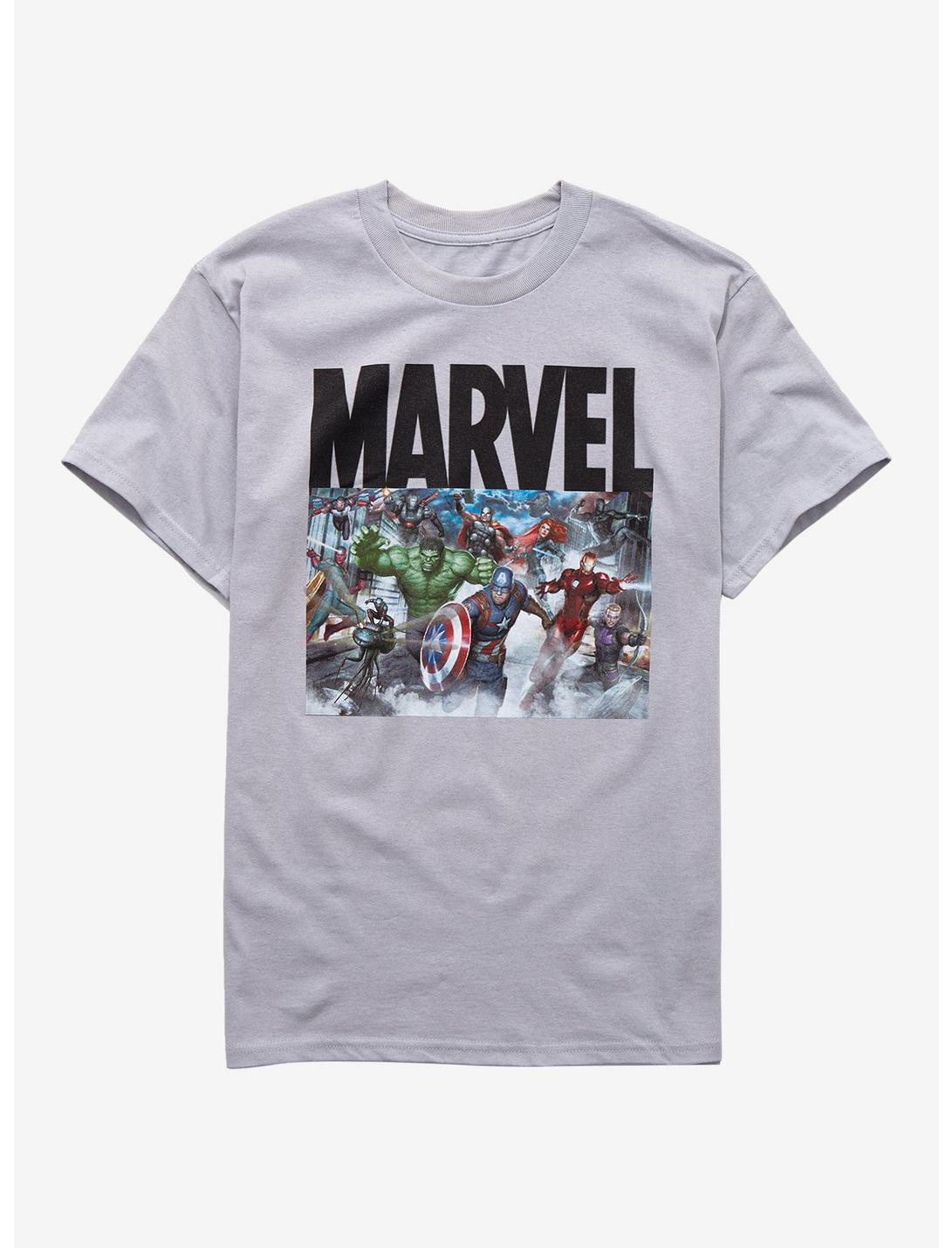 Marvel The Avengers Characters T-Shirt, GREY, hi-res