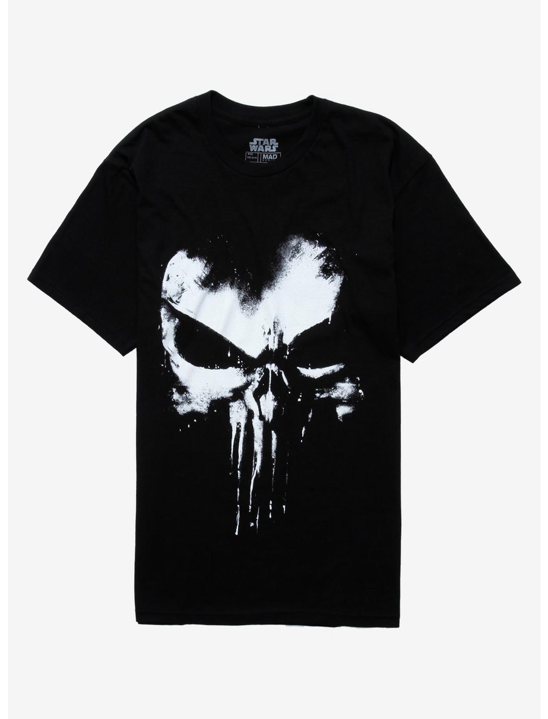 Marvel Punisher Distressed Logo T-Shirt, BLACK, hi-res
