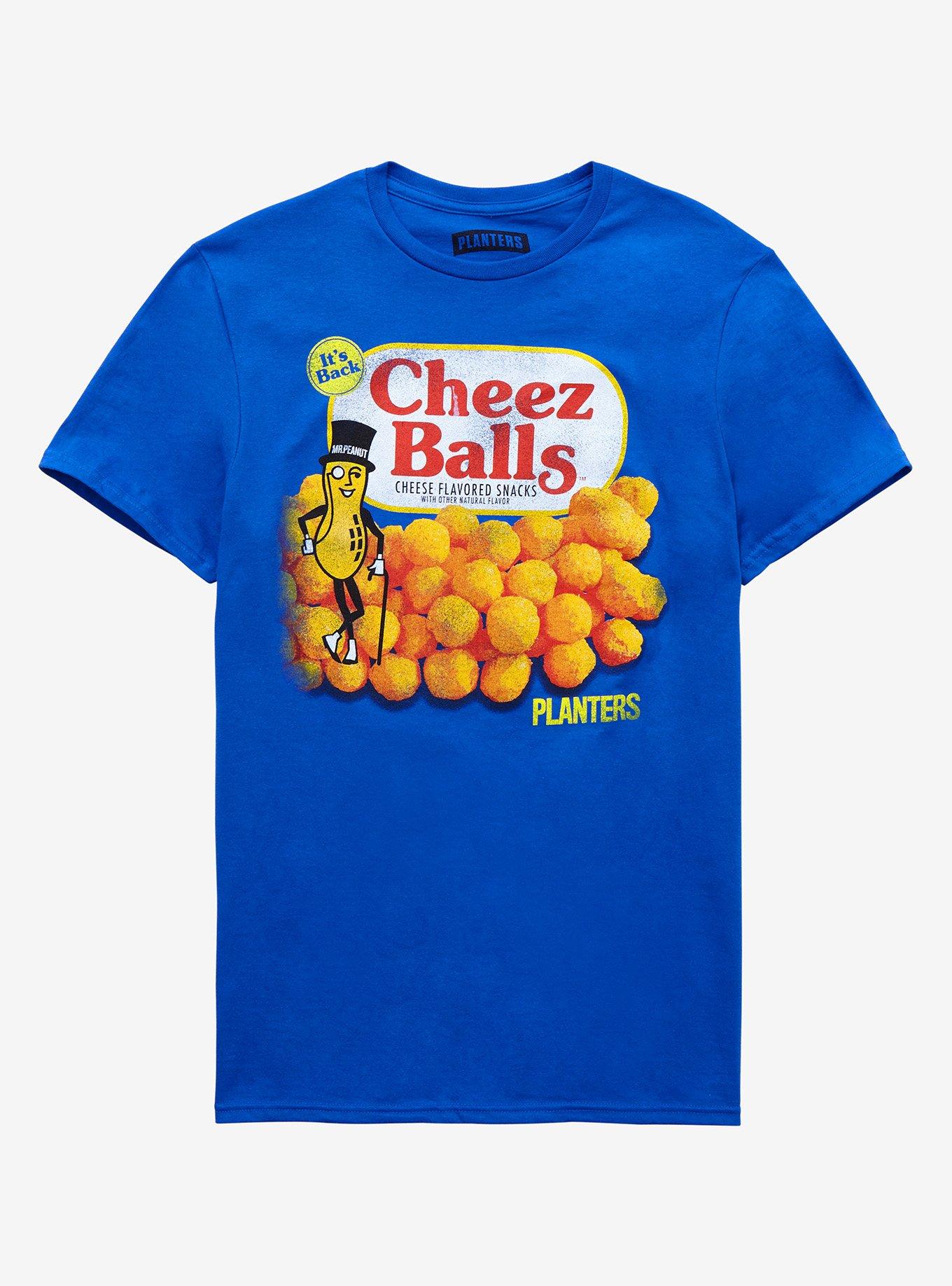 Planters Cheez Balls Label T-Shirt, BLUE, hi-res