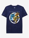 Marvel Fantastic Four Logo Background T-Shirt, NAVY, hi-res