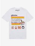 Maruchan Ramen Stripe Icons T-Shirt, WHITE, hi-res