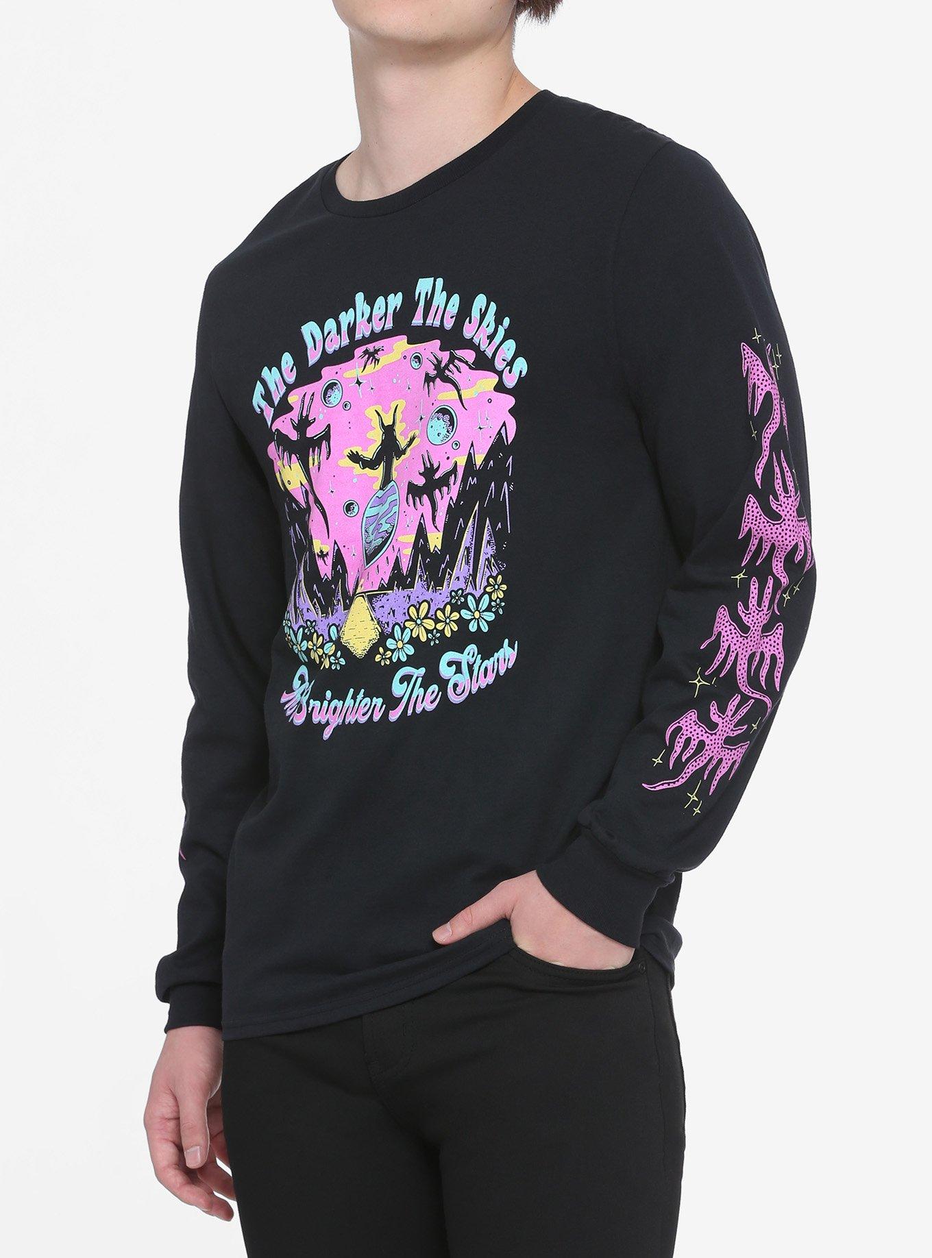 Dark Skies Bright Stars Long-Sleeve T-Shirt By Wizard Of Barge, MULTI, hi-res