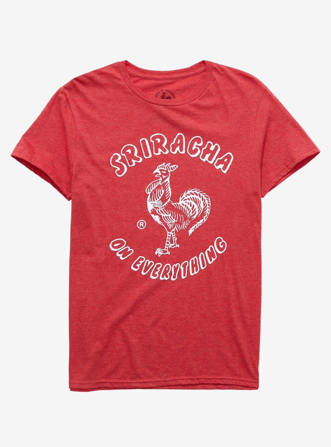 Sriracha On Everything Rooster T-Shirt, RED, hi-res