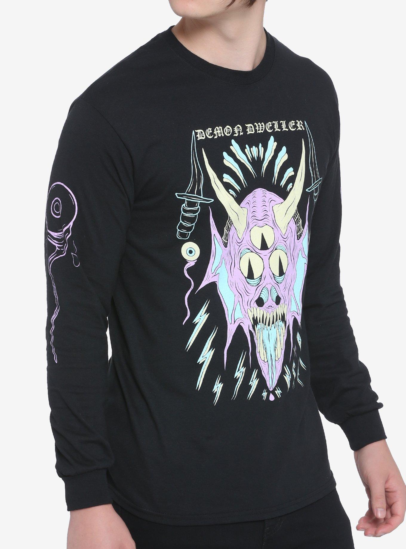Demon Dweller Long-Sleeve T-Shirt By Bakerzduzen, MULTI, hi-res