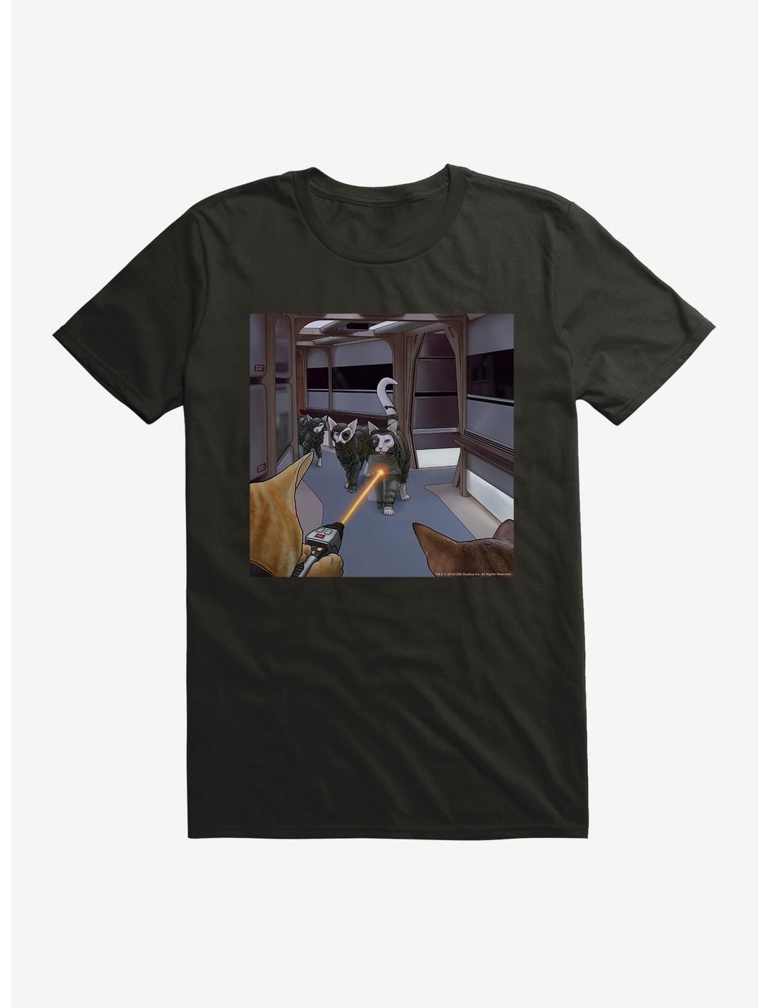 Star Trek TNG Cats Ship Battle T-Shirt, , hi-res