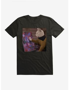 Star Trek TNG Cats Stewart Painting T-Shirt, , hi-res