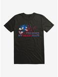 Sonic The Hedgehog Valentine Gaming Heart Race T-Shirt, BLACK, hi-res