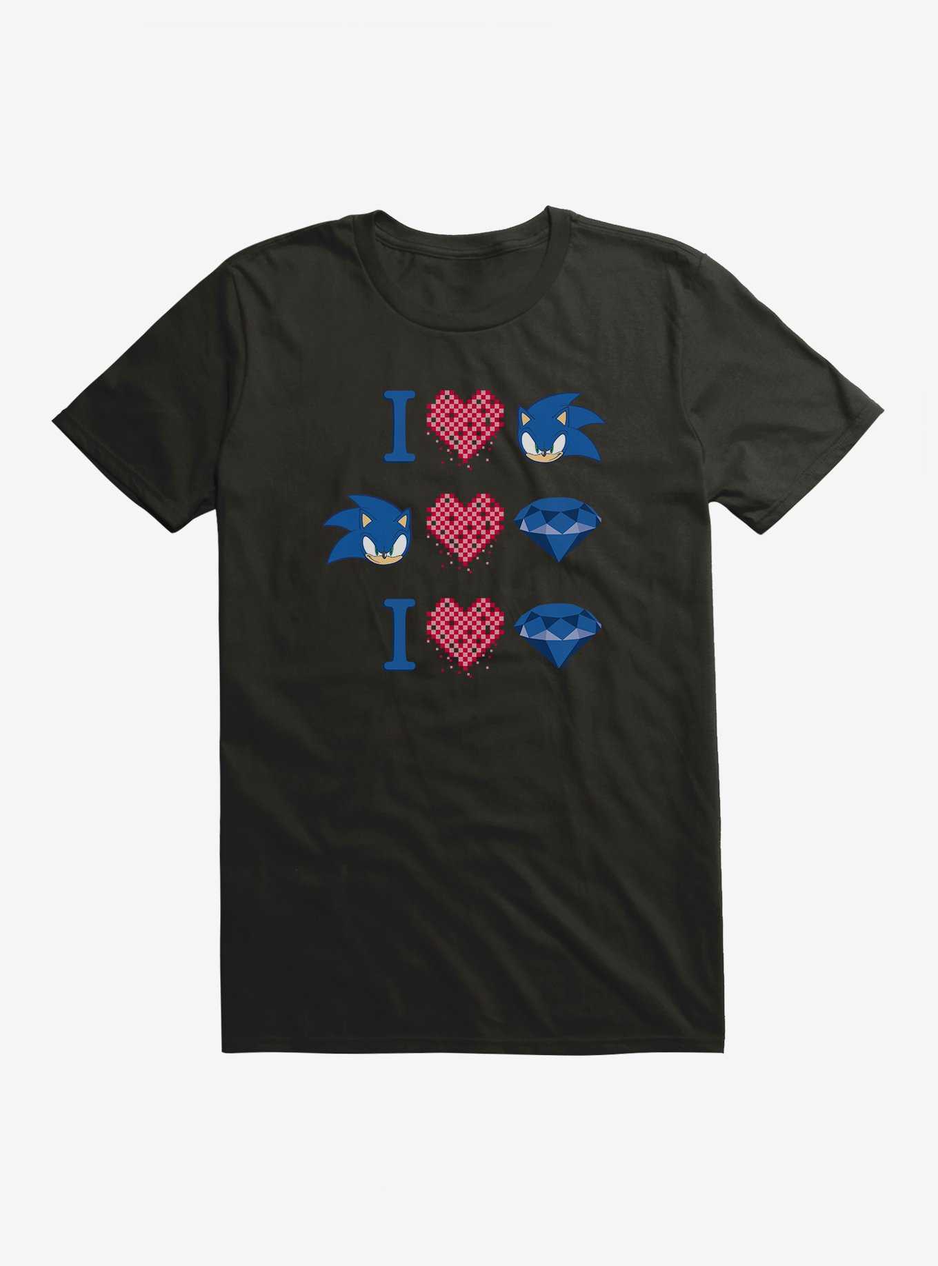 Sonic The Hedgehog Valentine Gaming Icons T-Shirt, , hi-res