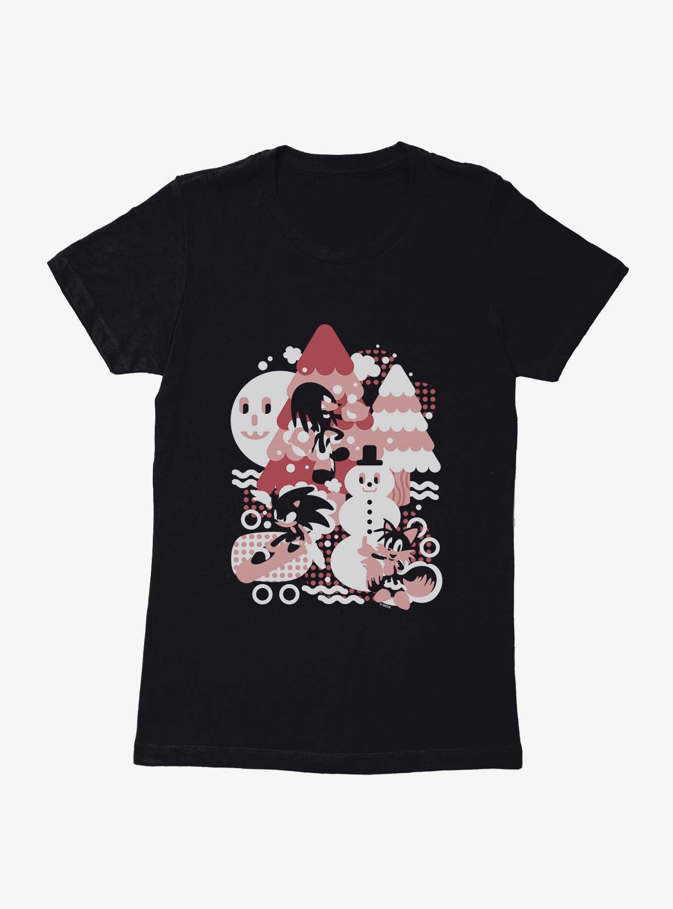 Sonic The Hedgehog Winter Snow Friends Womens T-Shirt, , hi-res