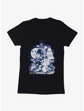 Sonic The Hedgehog Winter Snow Friends Blue Tone Womens T-Shirt, , hi-res