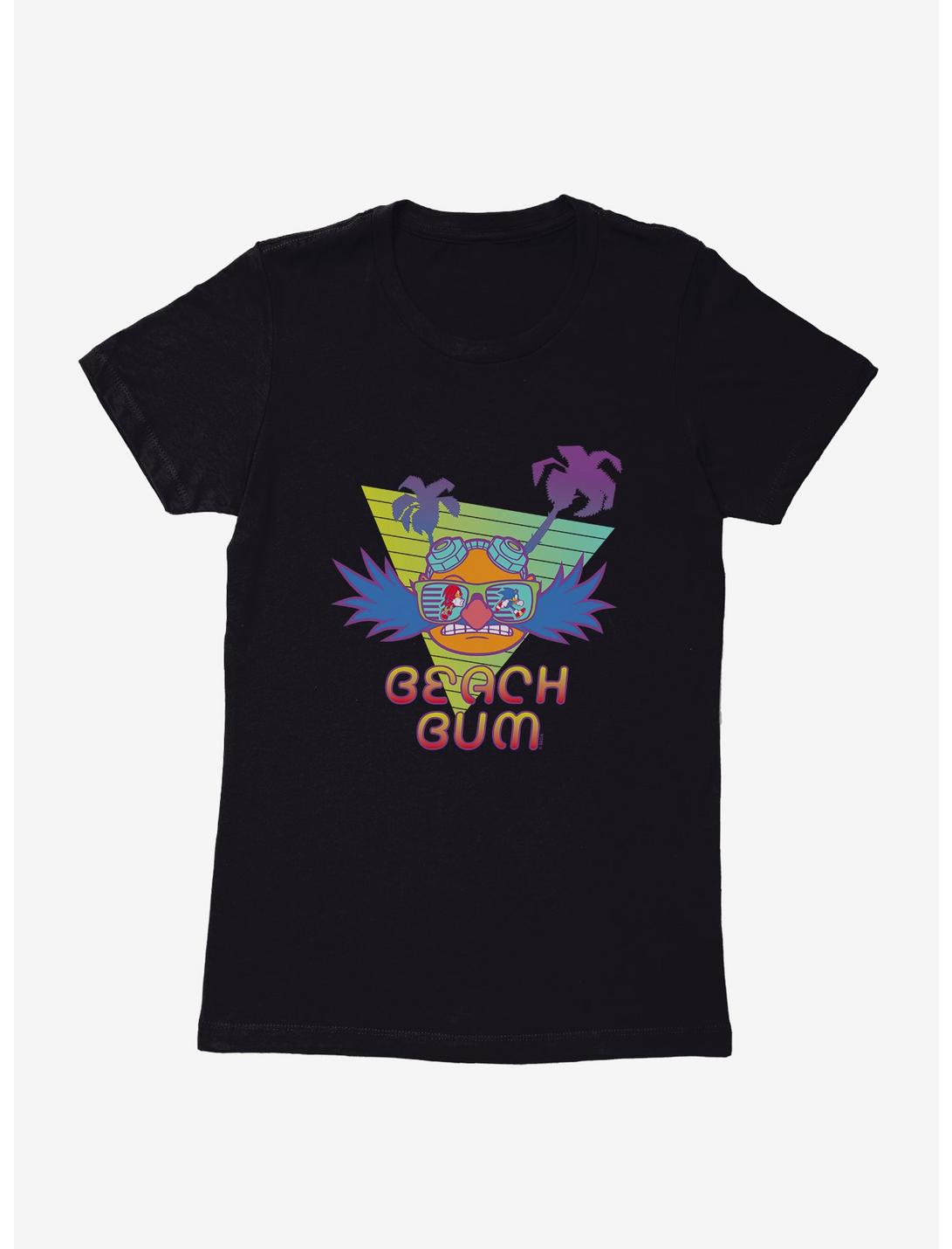Sonic The Hedgehog Summer Beach Bum Womens T-Shirt, BLACK, hi-res