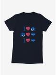 Sonic The Hedgehog Valentine Gaming Icons Womens T-Shirt, MIDNIGHT NAVY, hi-res