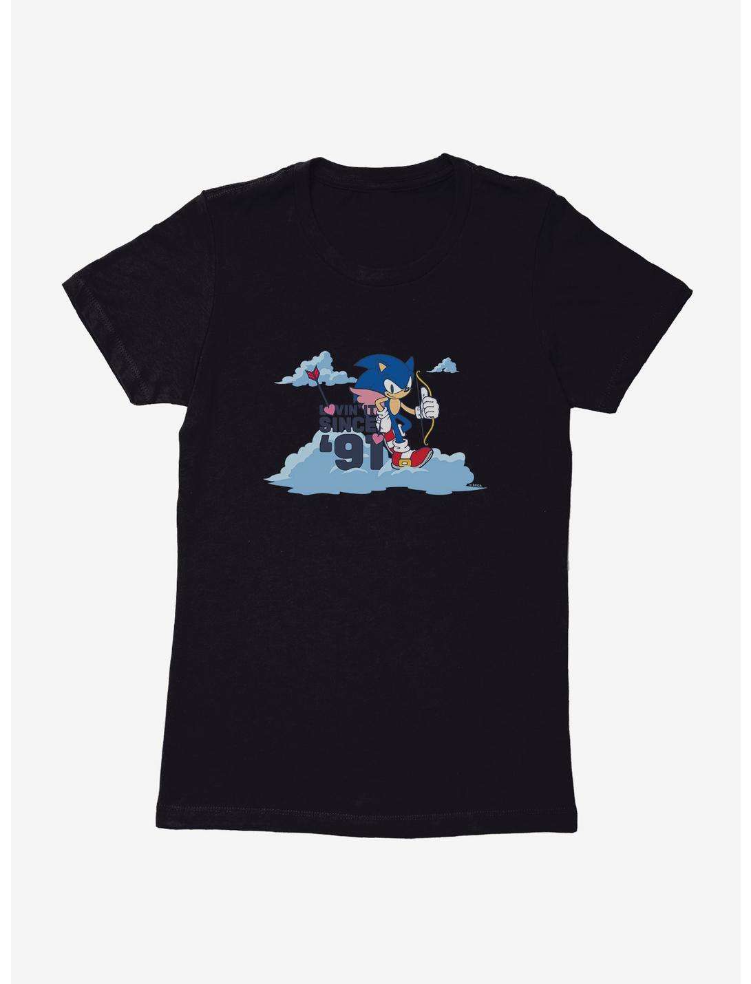 Sonic The Hedgehog Valentine Gaming Lovin' It Womens T-Shirt, BLACK, hi-res