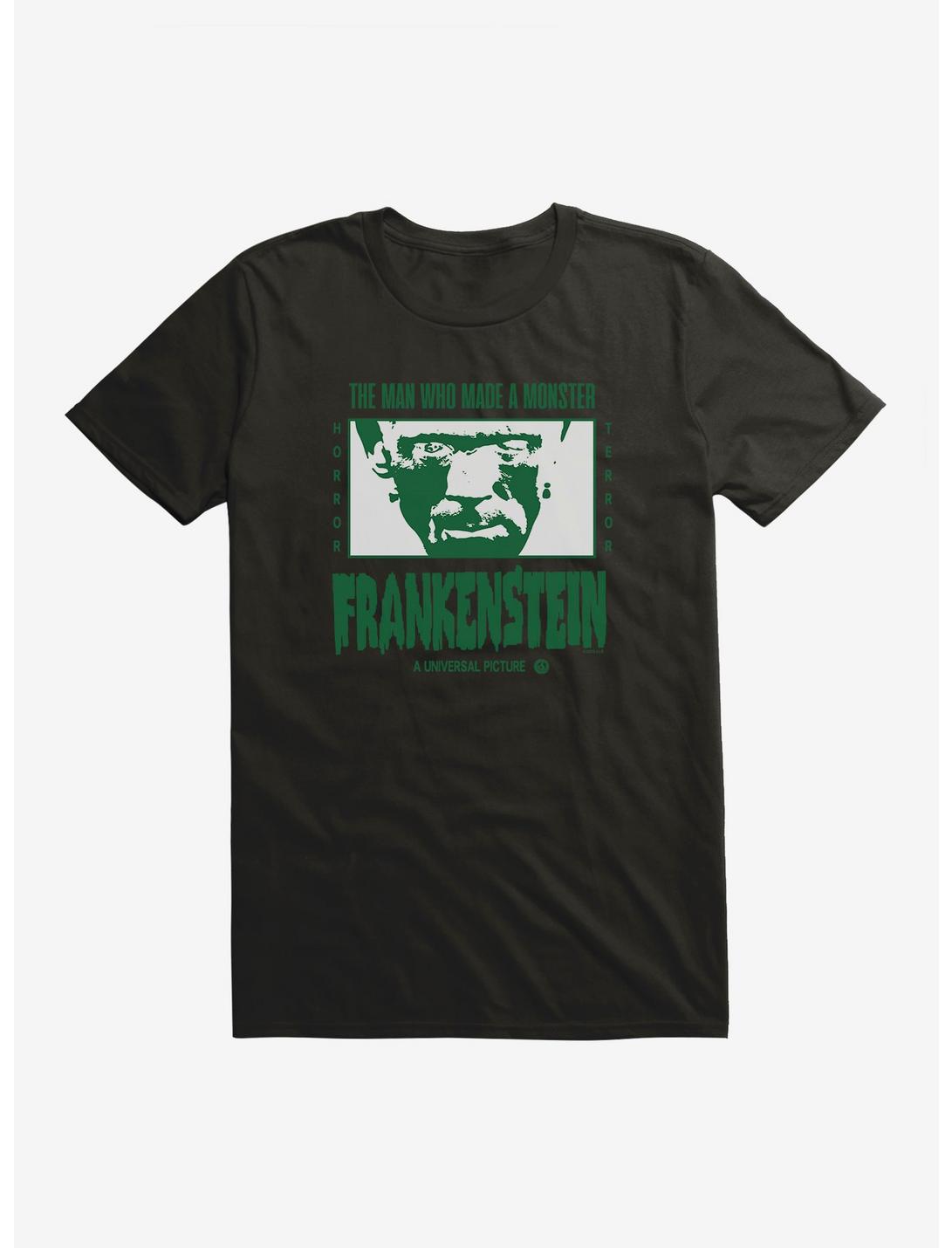 Universal Monsters Frankenstein Horror Terror T-Shirt, BLACK, hi-res