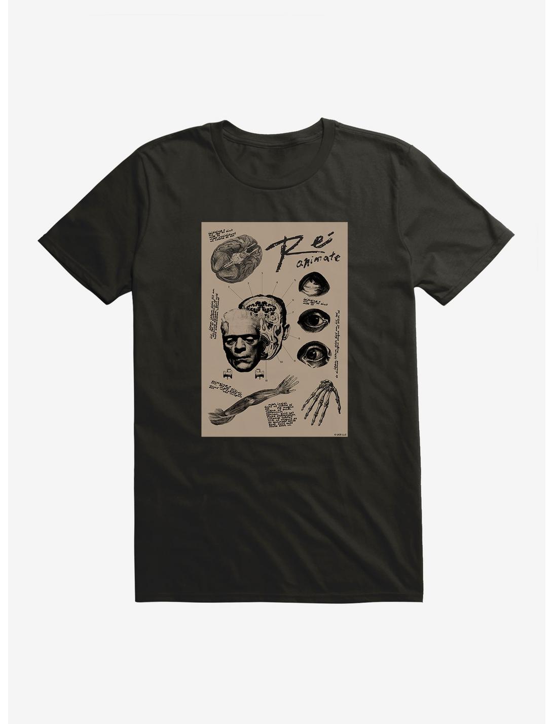 Universal Monsters Frankenstein Anatomy T-Shirt, BLACK, hi-res