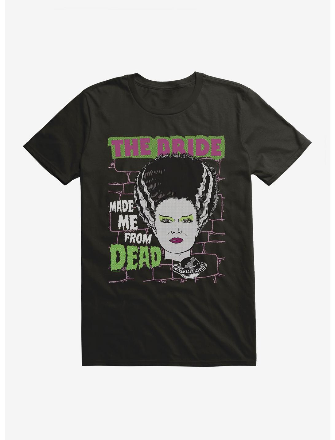 Universal Monsters Bride Of Frankenstein Made Me T-Shirt, BLACK, hi-res