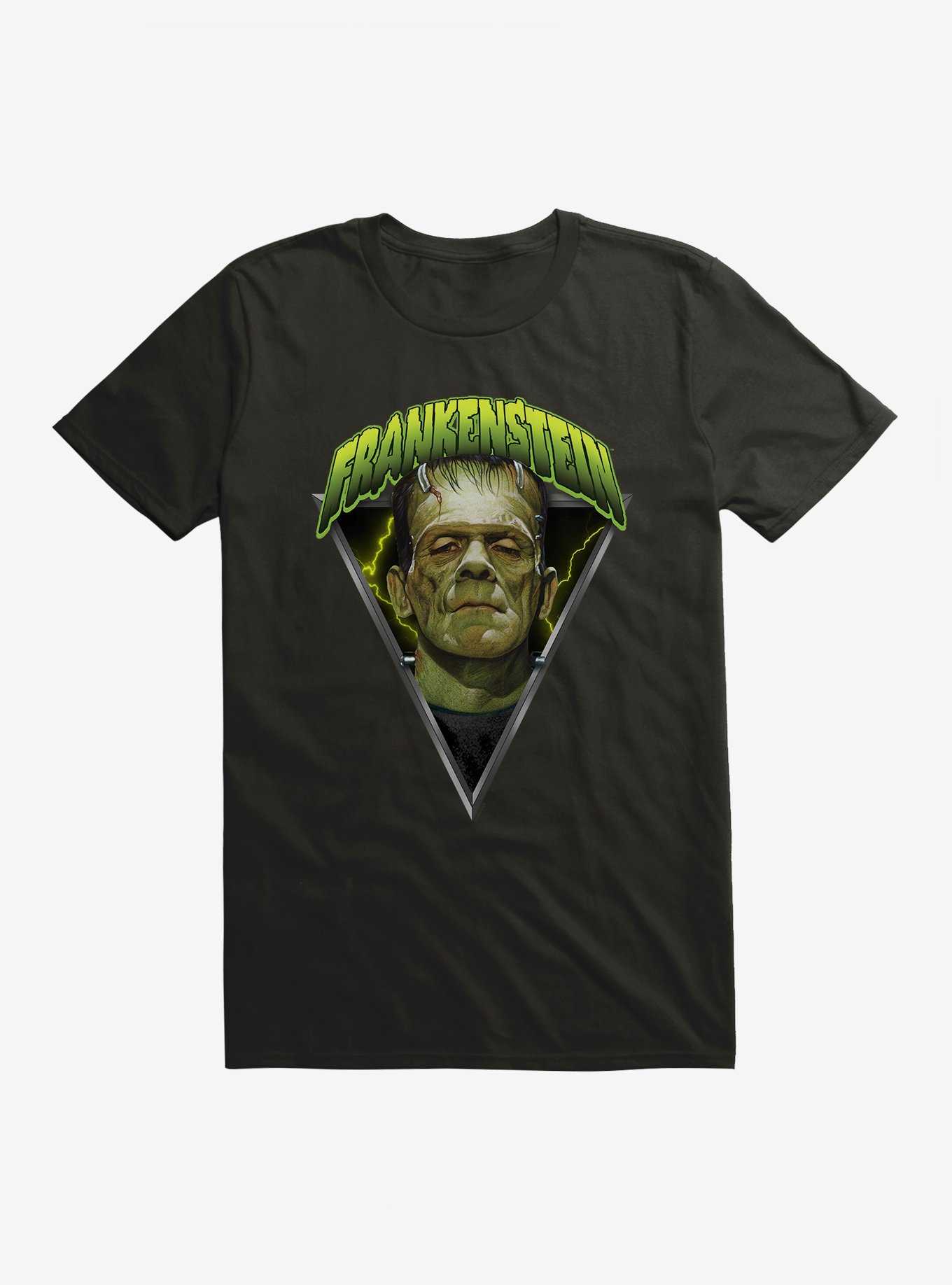 Universal Monsters Frankenstein Metal Portrait T-Shirt , , hi-res